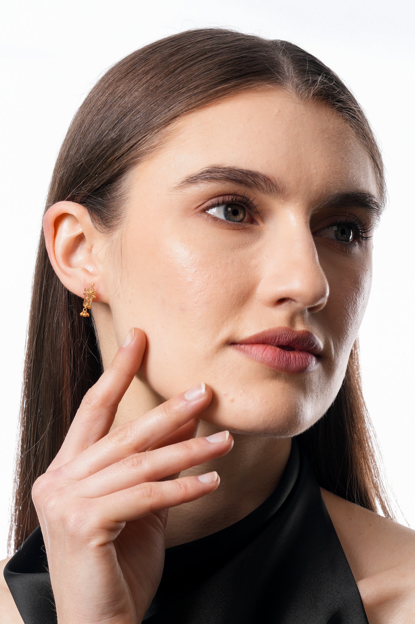 Flambeur B.I.S 18 Kt Hallmark Plain Tops Earring