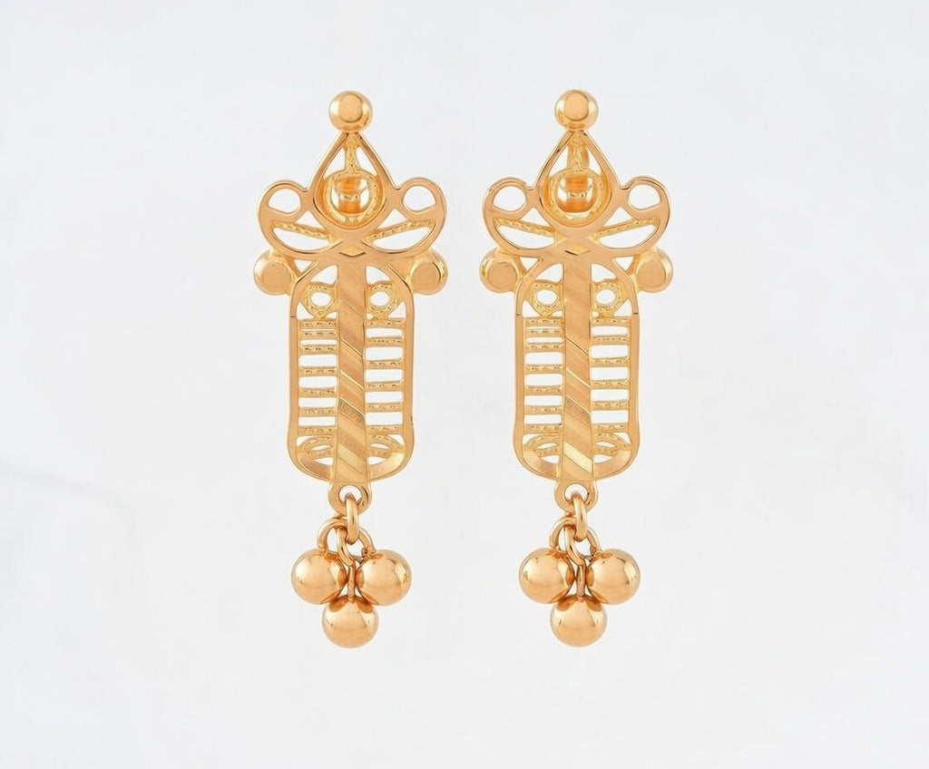 Flambeur B.I.S 18 Kt Hallmark Plain Tops Earring