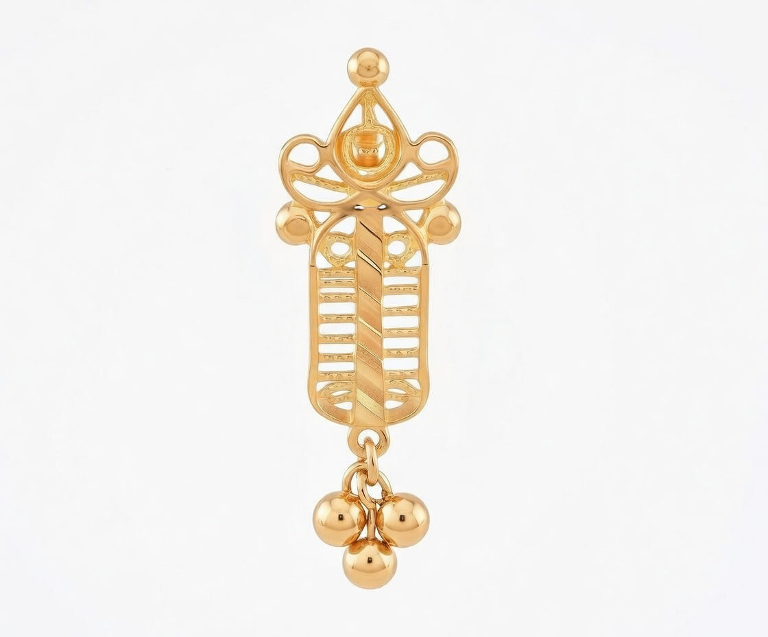 Flambeur B.I.S 18 Kt Hallmark Plain Tops Earring