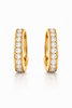 Flambeur B.I.S Hallmarked 18 KT CZ Gold Hoop Earring