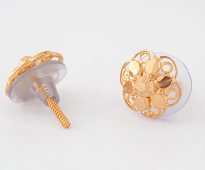 Flambeur B.I.S 18 Kt Hallmark Plain Tops Earring