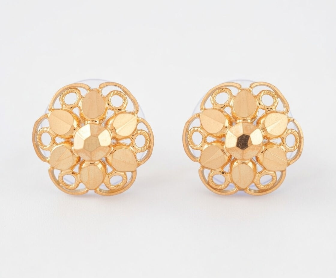 Flambeur B.I.S 18 Kt Hallmark Plain Tops Earring