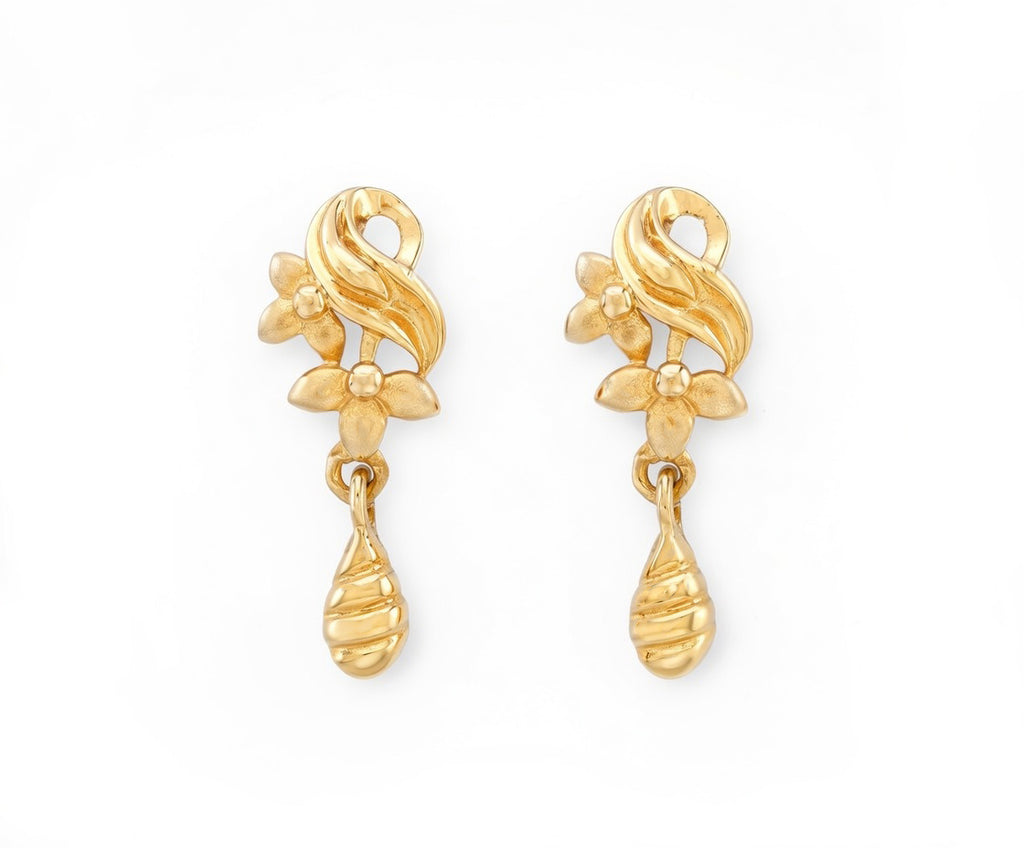 Flambeur B.I.S 18 Kt Hallmark Plain Tops Earring