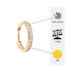 Flambeur B.I.S Hallmarked 18 KT CZ Gold Hoop Earring