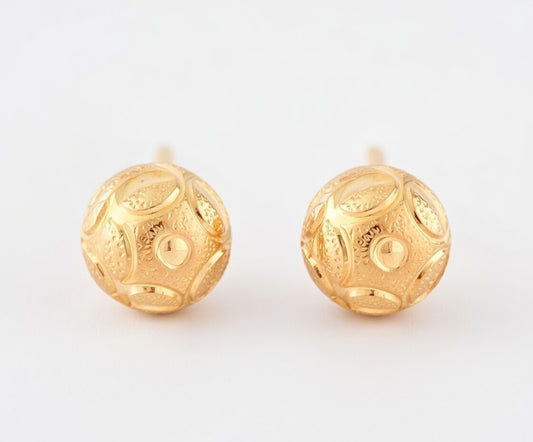 Flambeur B.I.S 18 Kt Hallmark Plain Tops Earring