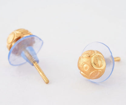 Flambeur B.I.S 18 Kt Hallmark Plain Tops Earring