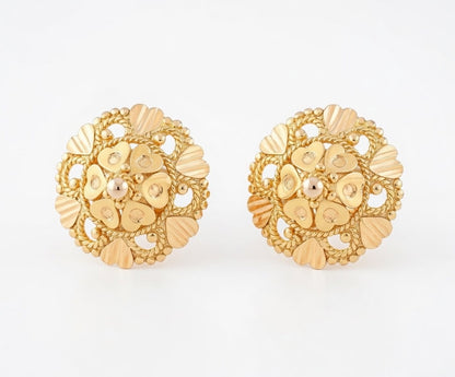 Flambeur B.I.S 18 Kt Hallmark Plain Tops Earring