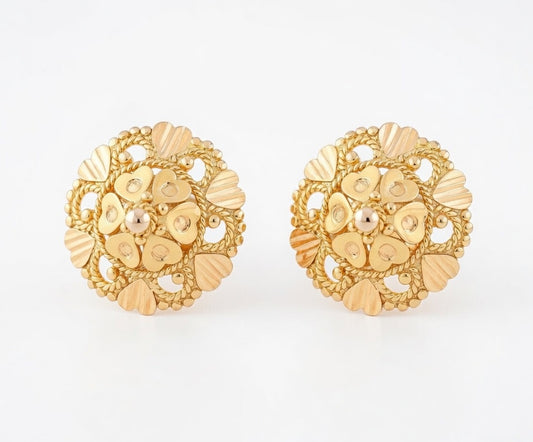 Flambeur B.I.S 18 Kt Hallmark Plain Tops Earring