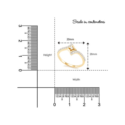 14kt Gold Star Motif Diamond Ring | Genuine Diamond Chevron Tiara Ring