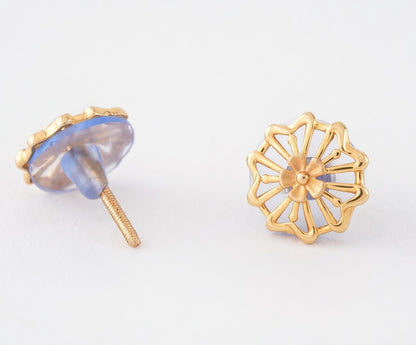 Flambeur B.I.S 18 Kt Hallmark Plain Tops Earring