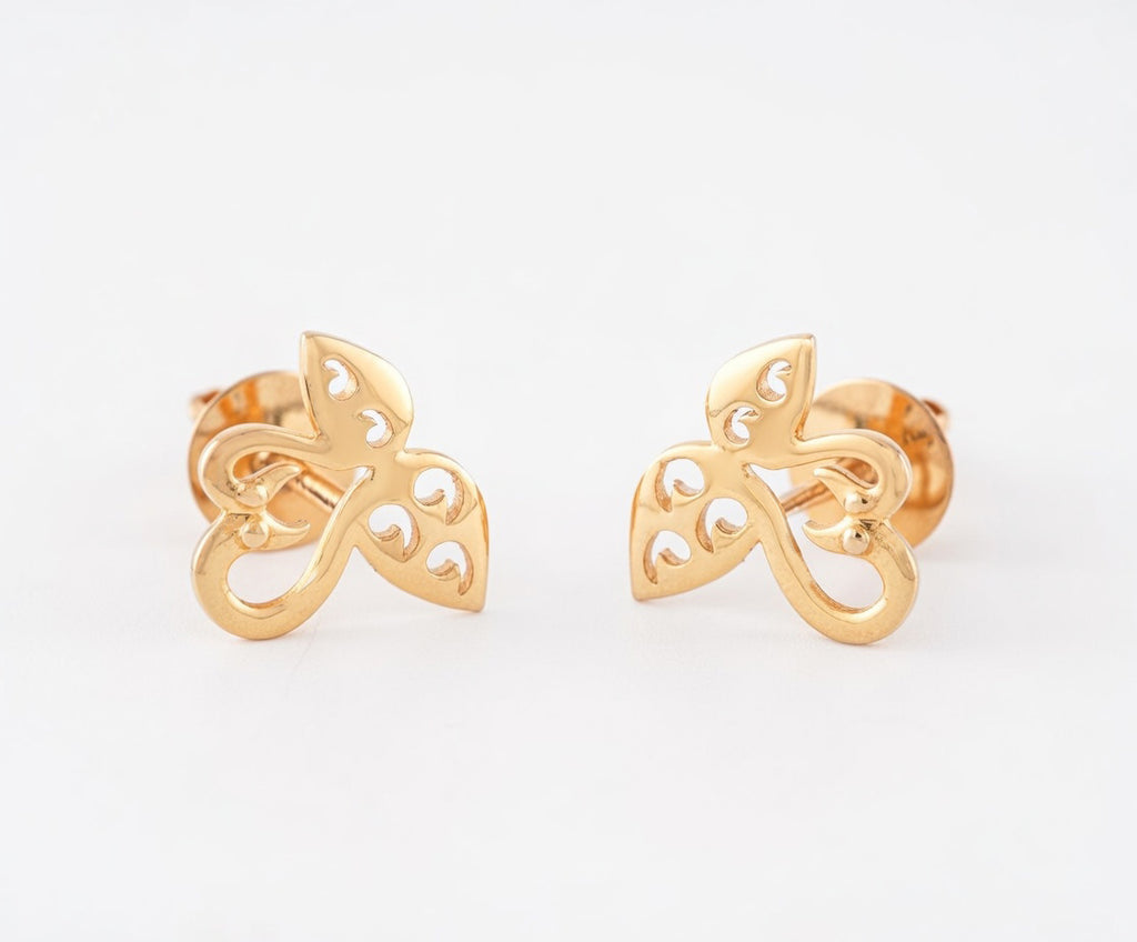 Flambeur B.I.S 18 Kt Hallmark Plain Tops Earring