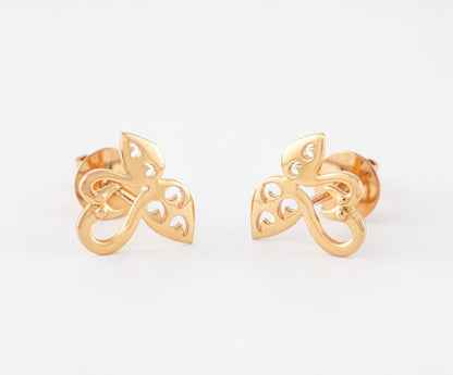 Flambeur B.I.S 18 Kt Hallmark Plain Tops Earring
