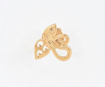 Flambeur B.I.S 18 Kt Hallmark Plain Tops Earring