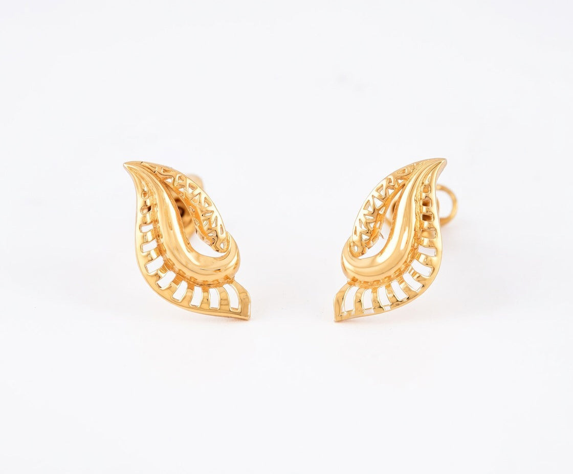 Flambeur B.I.S 22 Kt Hallmark Plain Tops Earring