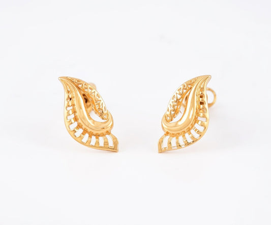 Flambeur B.I.S 22 Kt Hallmark Plain Tops Earring