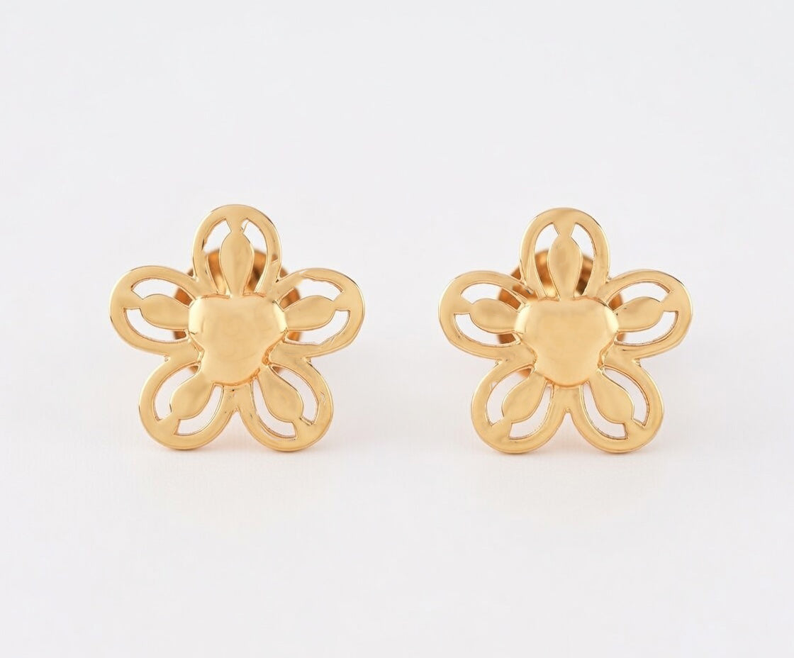 Flambeur B.I.S 18 Kt Hallmark Plain Tops Earring
