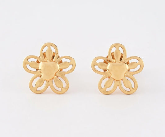 Flambeur B.I.S 18 Kt Hallmark Plain Tops Earring