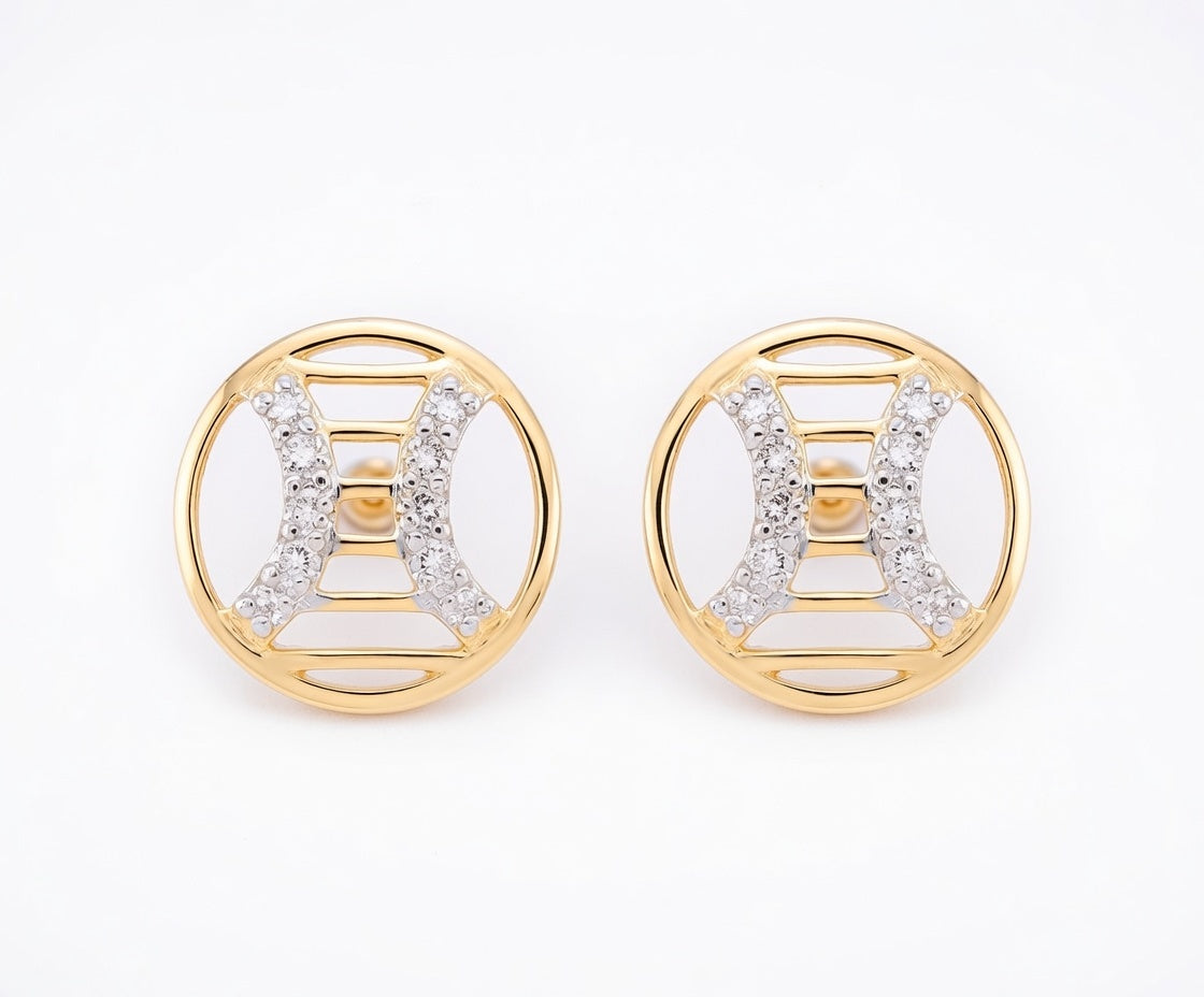 Flambeur B.I.S 14 Kt Hallmark Diamond Earring