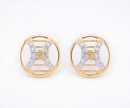Flambeur B.I.S 14 Kt Hallmark Diamond Earring
