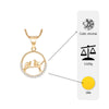 Flambeur B.I.S Hallmarked 18 KT CZ Gold Pendent Set