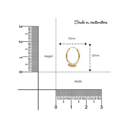 Flambeur B.I.S Hallmarked 18 KT Gold Hoop Earring