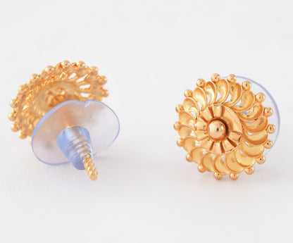 Flambeur B.I.S 18 Kt Hallmark Plain Tops Earring