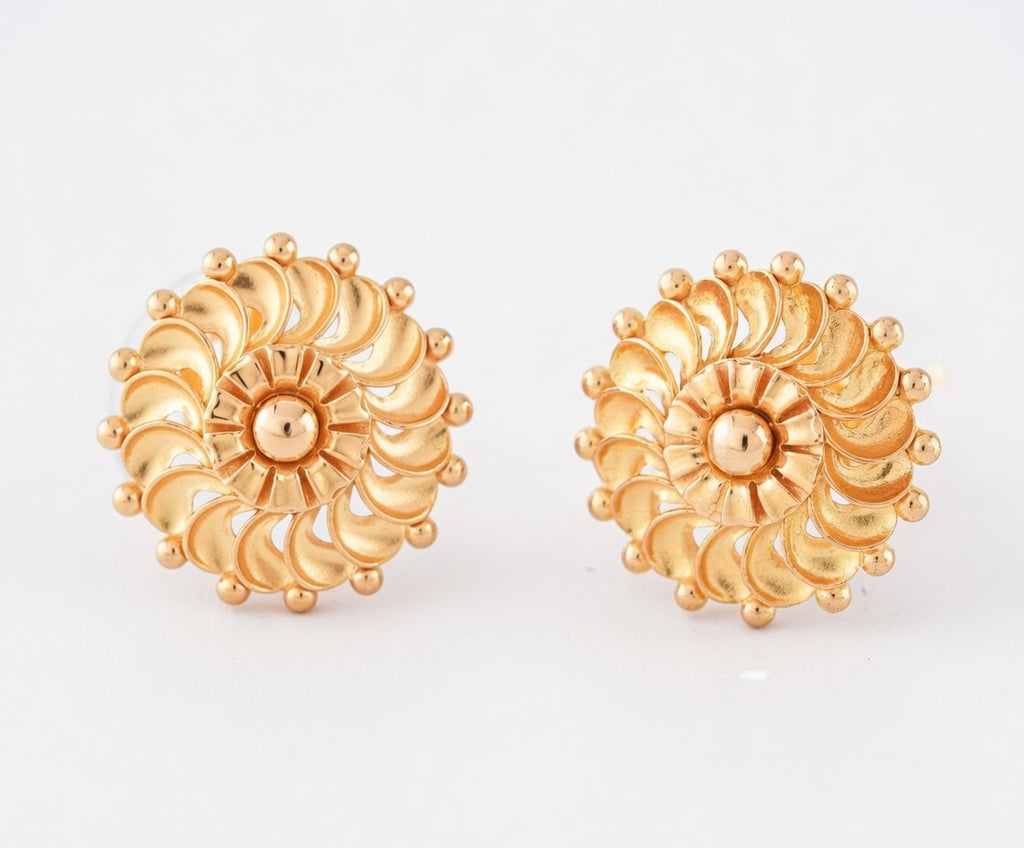 Flambeur B.I.S 18 Kt Hallmark Plain Tops Earring