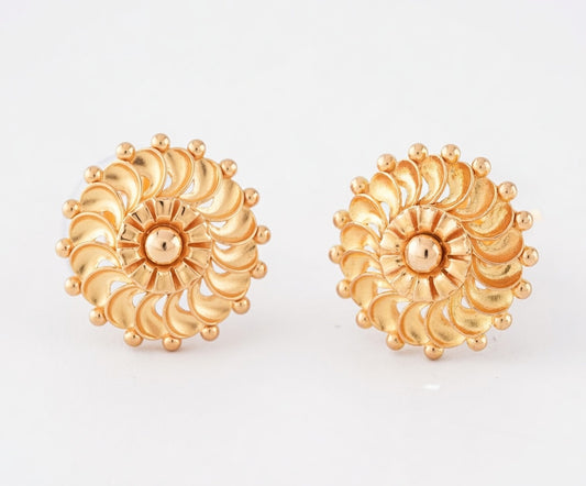 Flambeur B.I.S 18 Kt Hallmark Plain Tops Earring