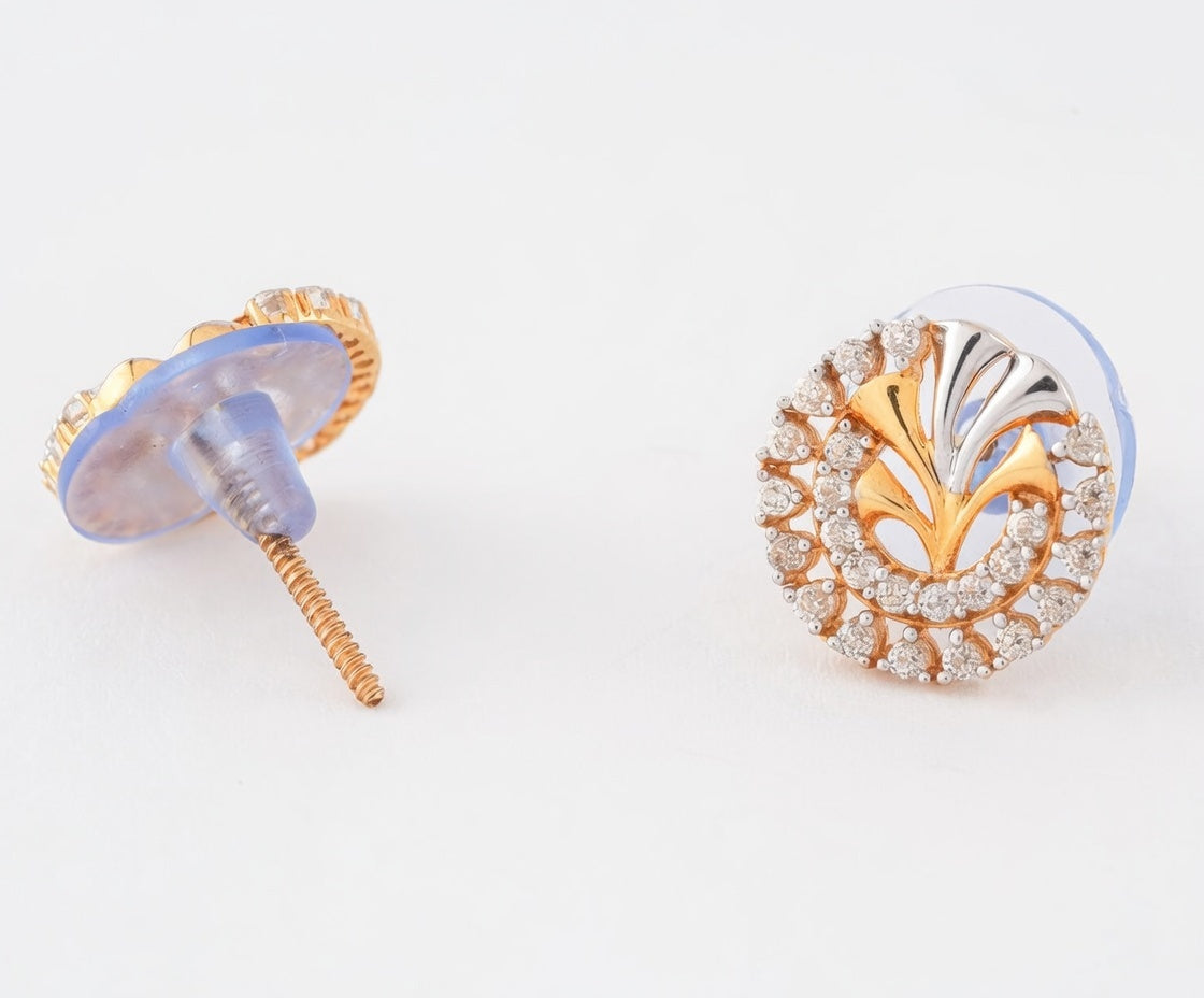 Flambeur B.I.S 18 Kt Hallmark Cz Tops Earring