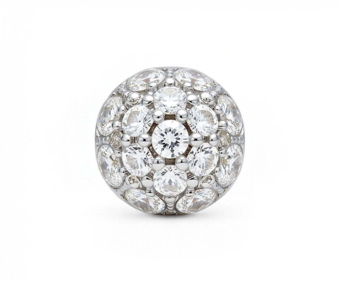 Flambeur B.I.S 18 Kt Hallmark Cz Tops Earring