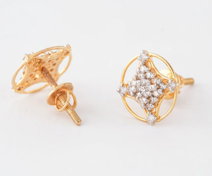 Flambeur B.I.S 14 Kt Hallmark Diamond Earring