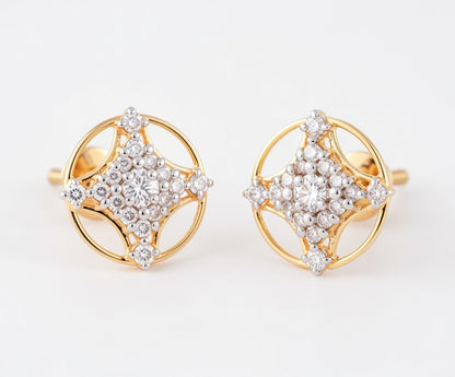 Flambeur B.I.S 14 Kt Hallmark Diamond Earring