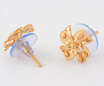 Flambeur B.I.S 18 Kt Hallmark Plain Tops Earring