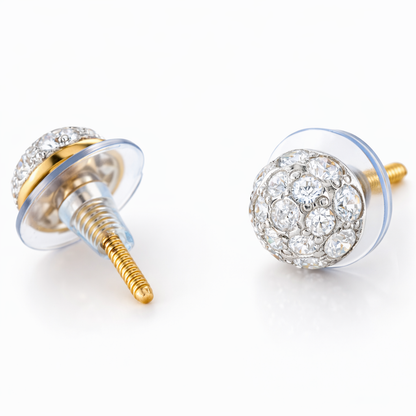 Flambeur B.I.S 18 Kt Hallmark Cz Tops Earring