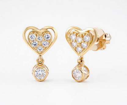 Flambeur B.I.S 18 Kt Hallmark Cz Tops Earring
