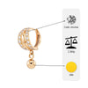 Flambeur B.I.S Hallmarked 18 KT CZ Gold Hoop Earring