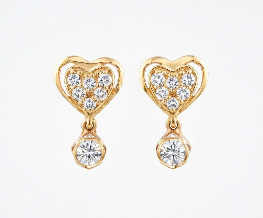 Flambeur B.I.S 18 Kt Hallmark Cz Tops Earring