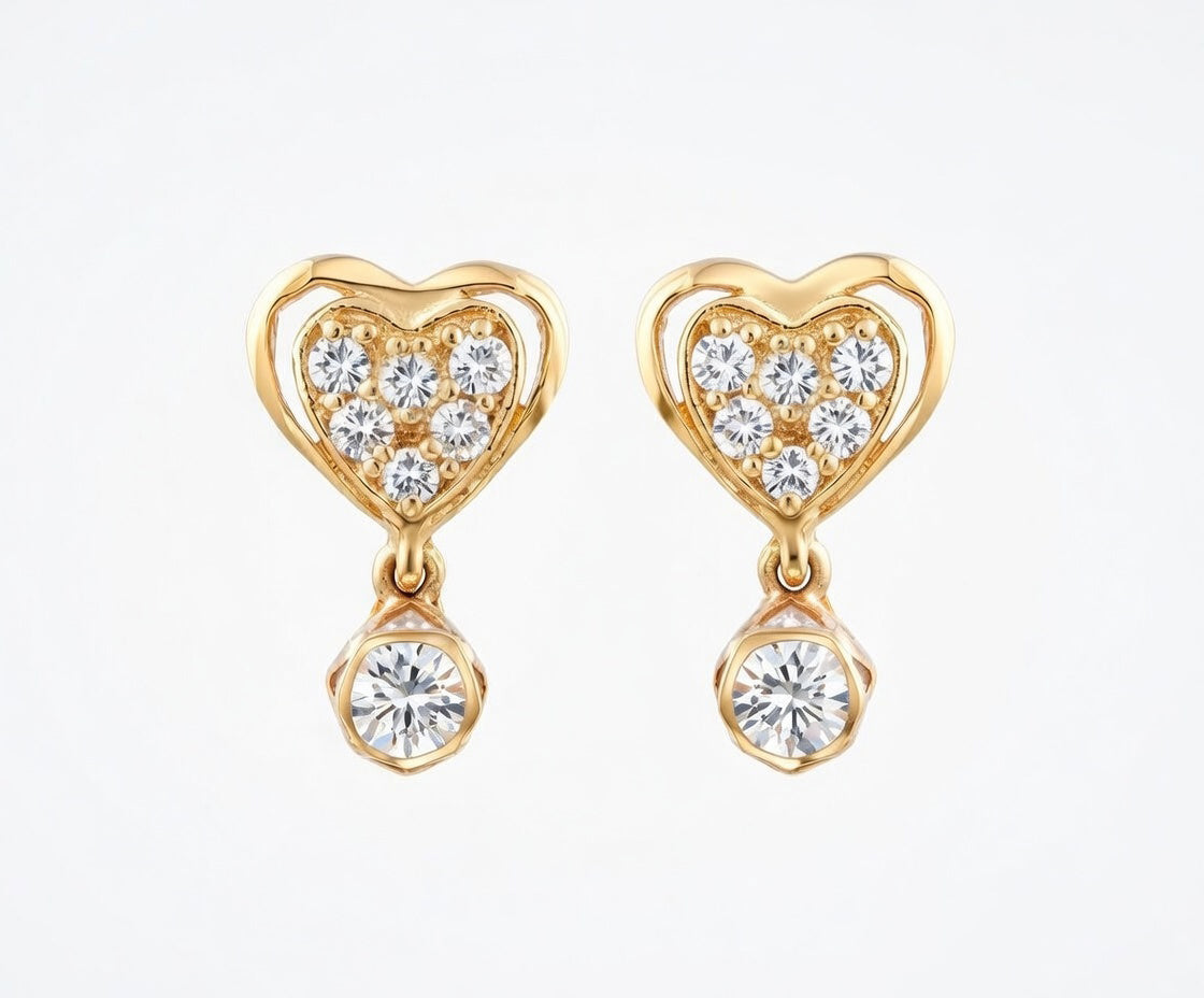 Flambeur B.I.S 18 Kt Hallmark Cz Tops Earring