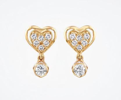 Flambeur B.I.S 18 Kt Hallmark Cz Tops Earring