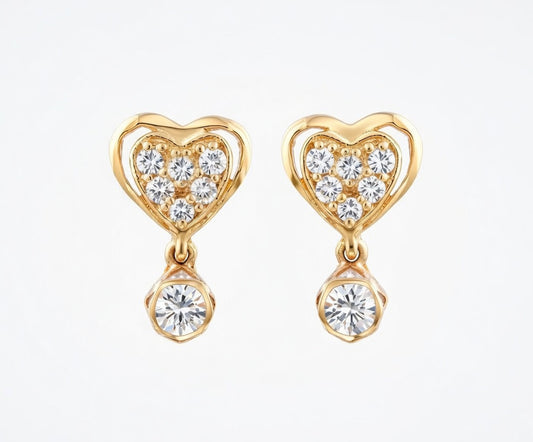 Flambeur B.I.S 18 Kt Hallmark Cz Tops Earring