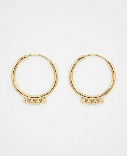 Flambeur B.I.S Hallmarked 18 KT Gold Hoop Earring