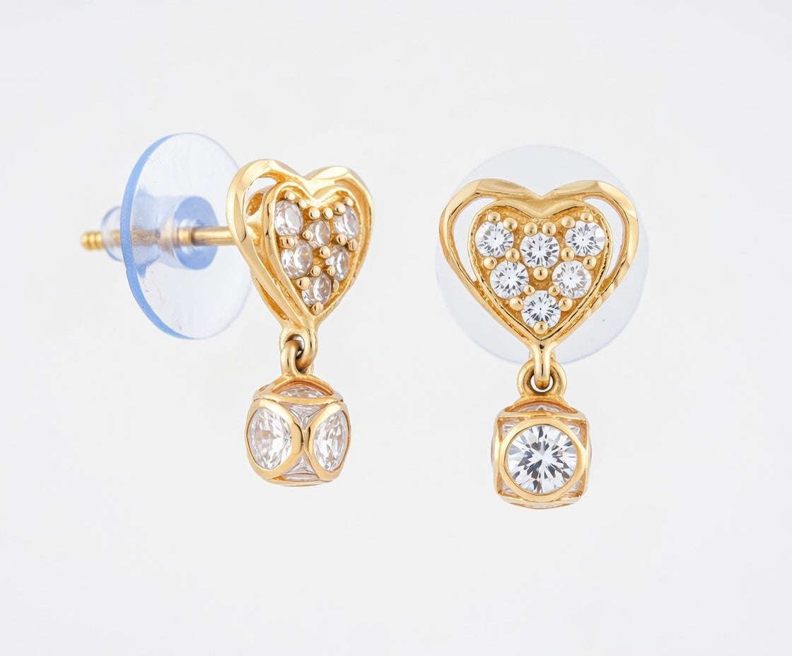 Flambeur B.I.S 18 Kt Hallmark Cz Tops Earring