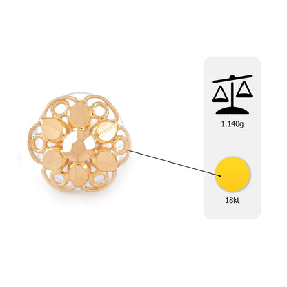 Flambeur B.I.S 18 Kt Hallmark Plain Tops Earring