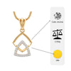 Flambeur B.I.S Hallmarked 18 KT CZ Gold Pendent Set