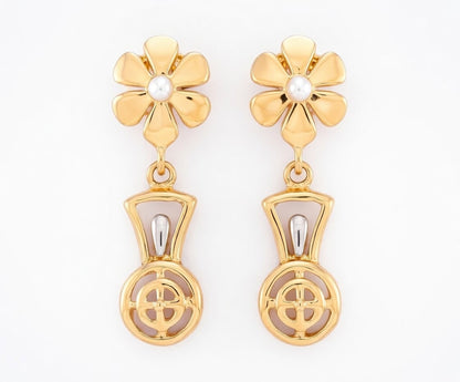 Flambeur B.I.S 18 Kt Hallmark Plain Tops Earring