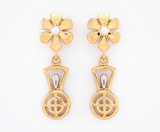 Flambeur B.I.S 18 Kt Hallmark Plain Tops Earring
