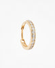 Flambeur B.I.S Hallmarked 18 KT CZ Gold Hoop Earring