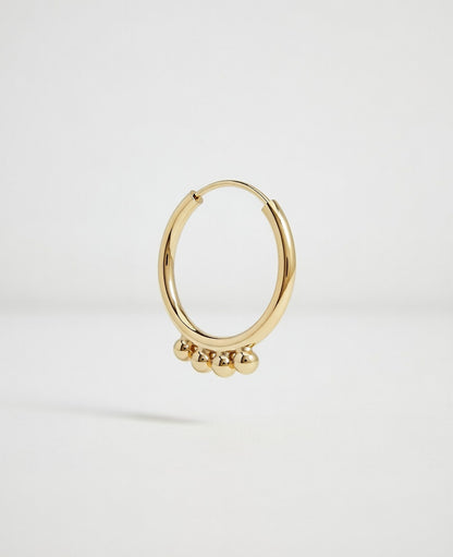 Flambeur B.I.S Hallmarked 18 KT Gold Hoop Earring