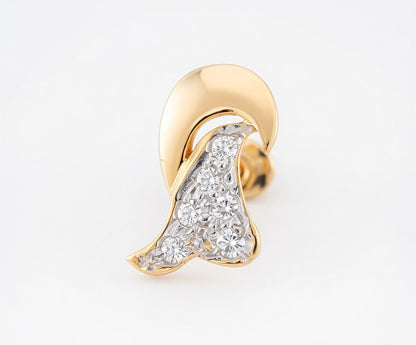 Flambeur B.I.S 18 Kt Hallmark Cz Tops Earring