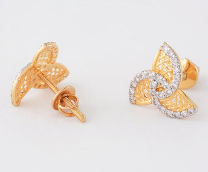 Flambeur B.I.S 14 Kt Hallmark Diamond Earring